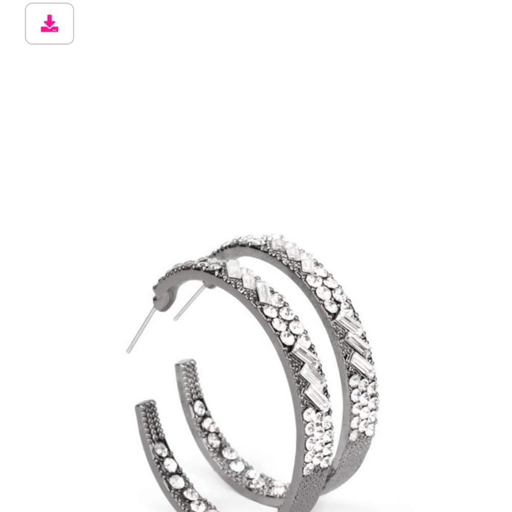 Silver hoop earrings